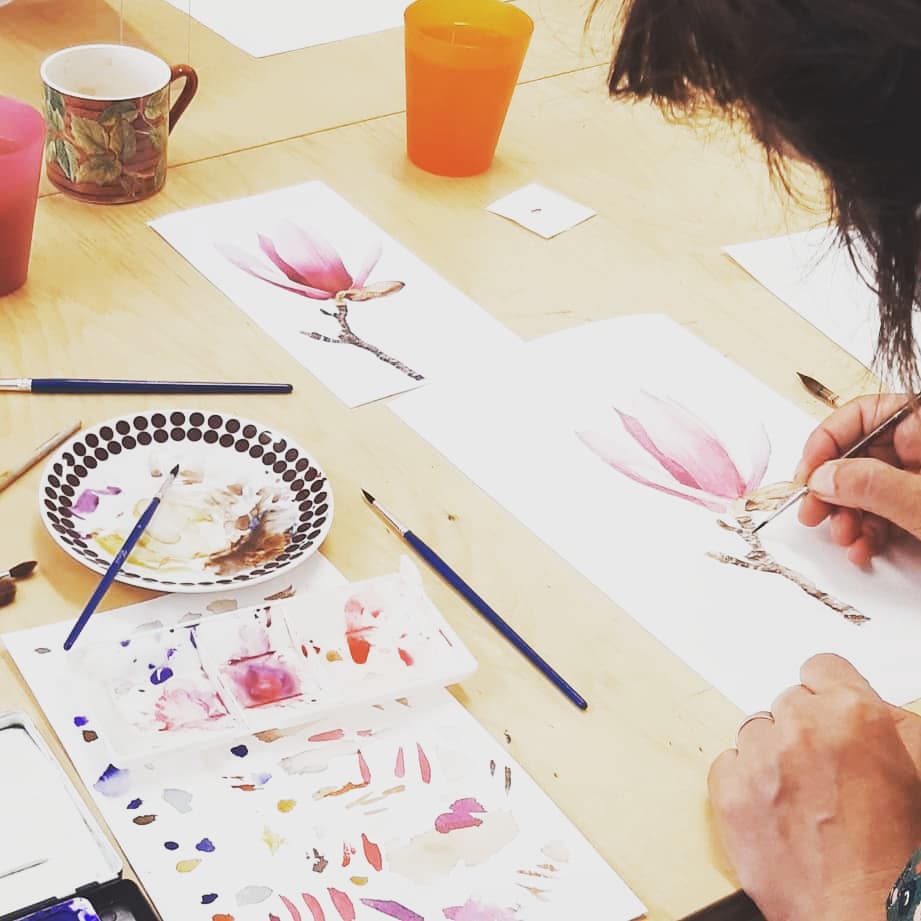 magnolia cours aquarelle ludwine probst illustratrice