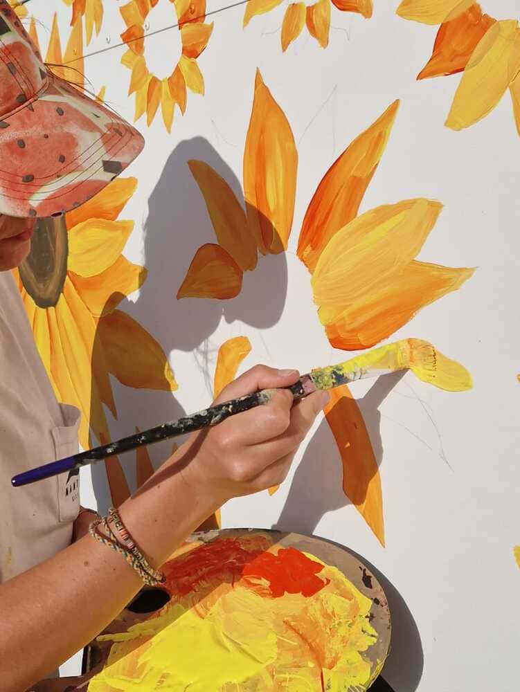 fleur tournesol peinture ludwine tasmanie